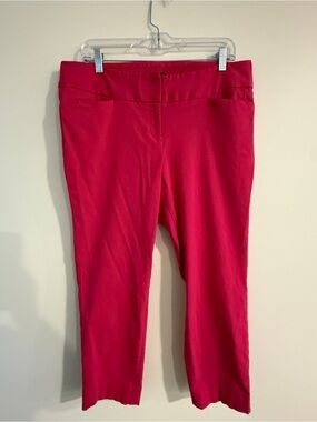 The Limited Women’s Size 14 Pink Ankle Pants Cropped Slim Career Trousers